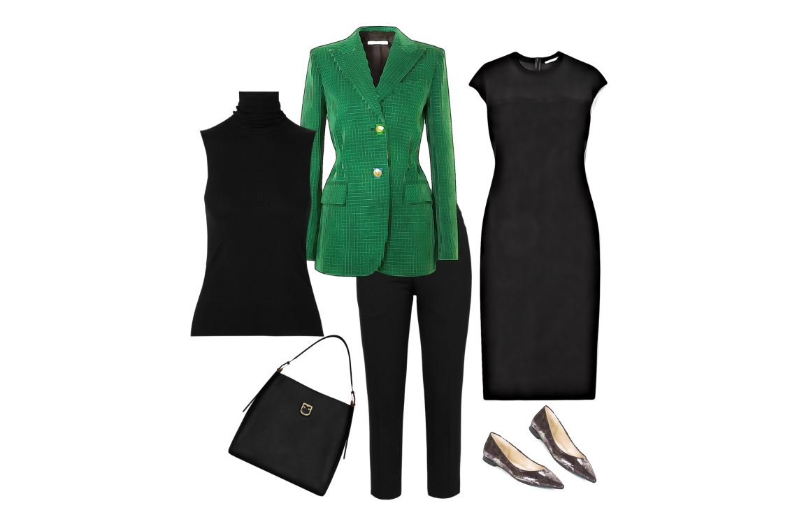 Pants and blouse instead of a little black dress - Perfecta Pants and blouse instead of a little black dress - Perfecta